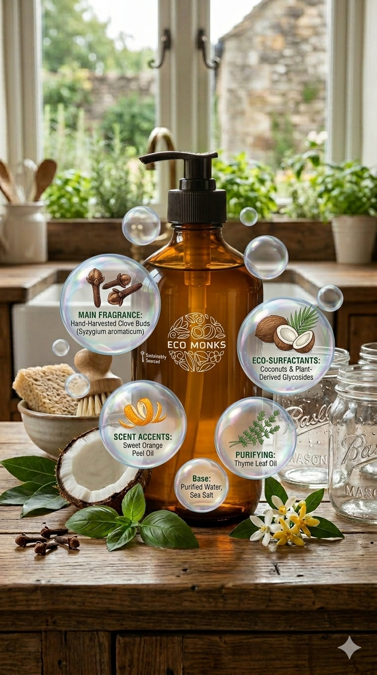 Clove scent dish soap