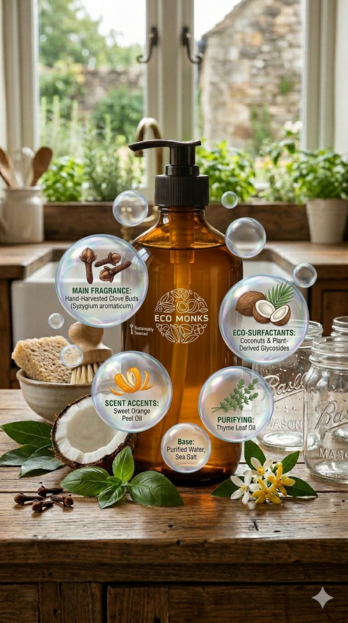 Clove scent dish soap